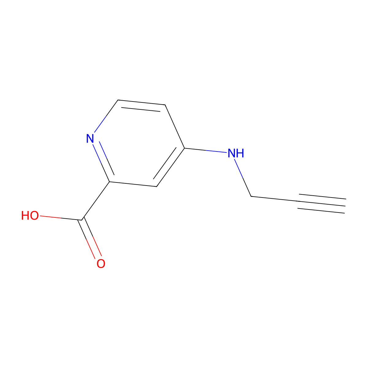 4-[(Prop-2-YN-1-YL)amino]pyridine-2-carboxylic acid molecular structure, CAS 1094369-71-7
