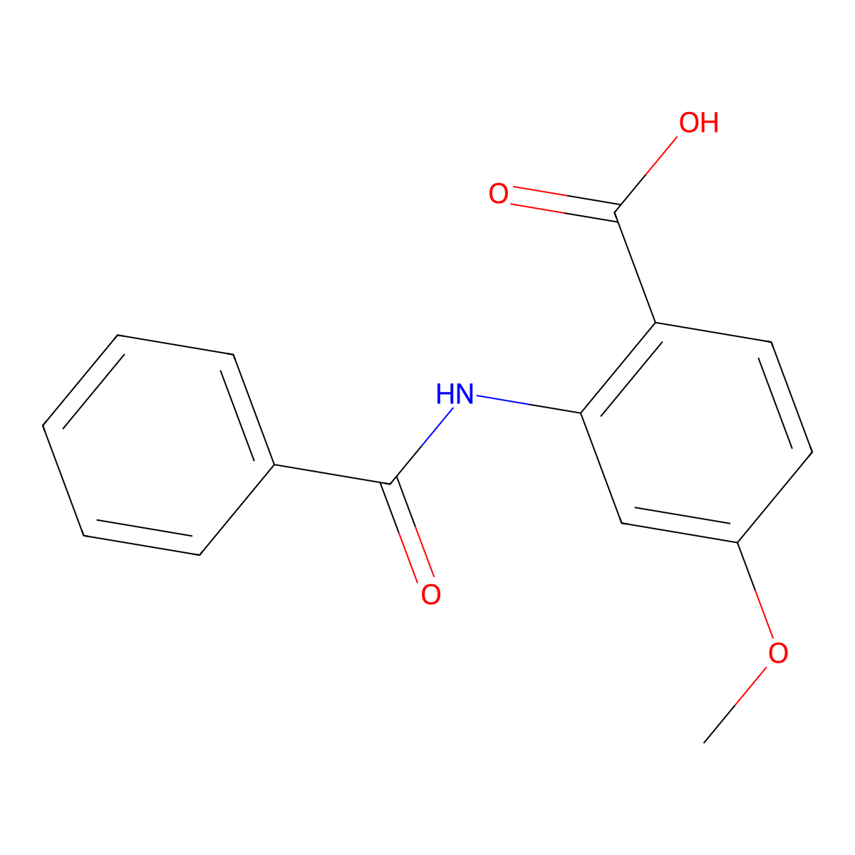 2-Benzamido-4-methoxybenzoic acid molecular structure, CAS 109437-82-3