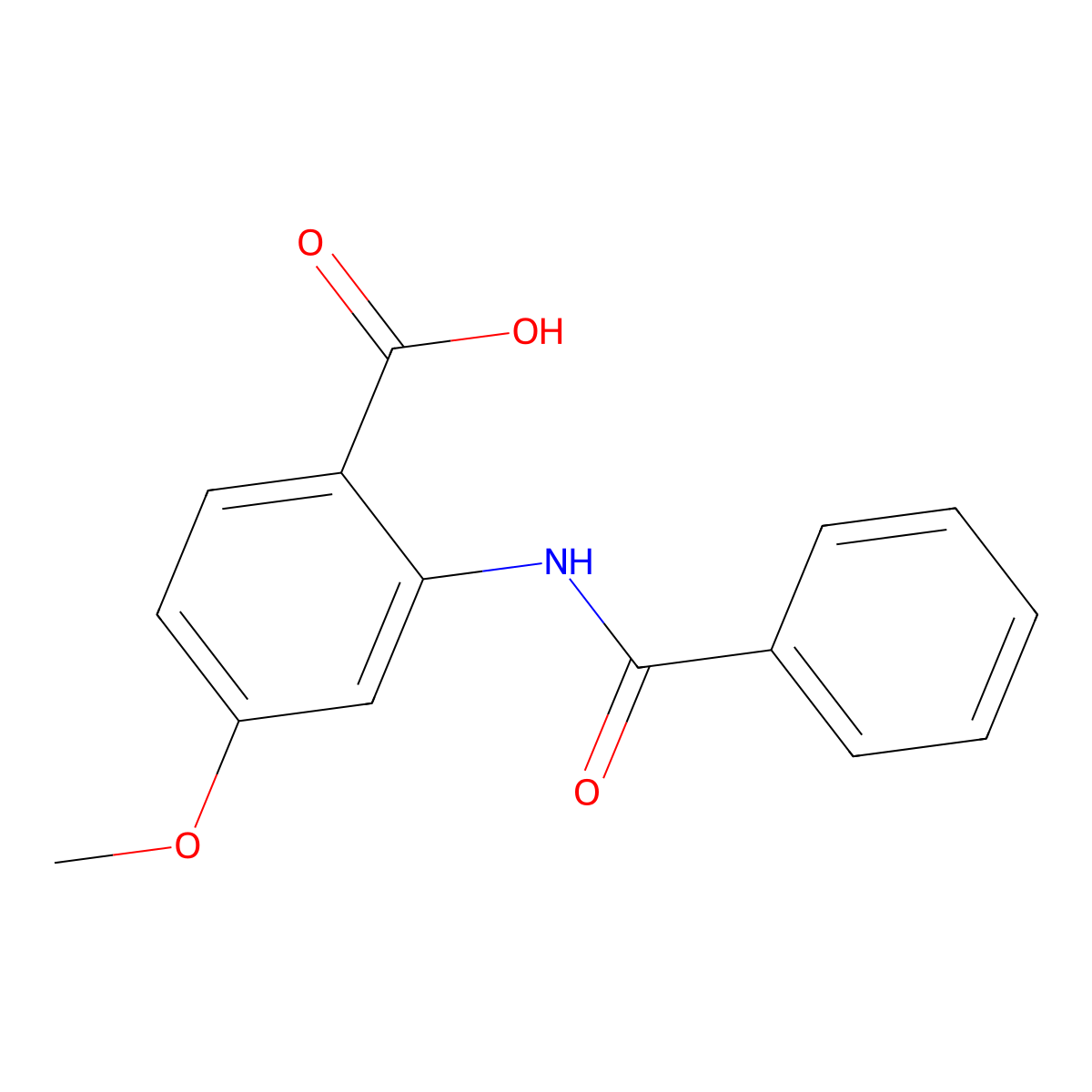 2-Benzamido-4-methoxybenzoic acid molecular structure, CAS 109437-82-3
