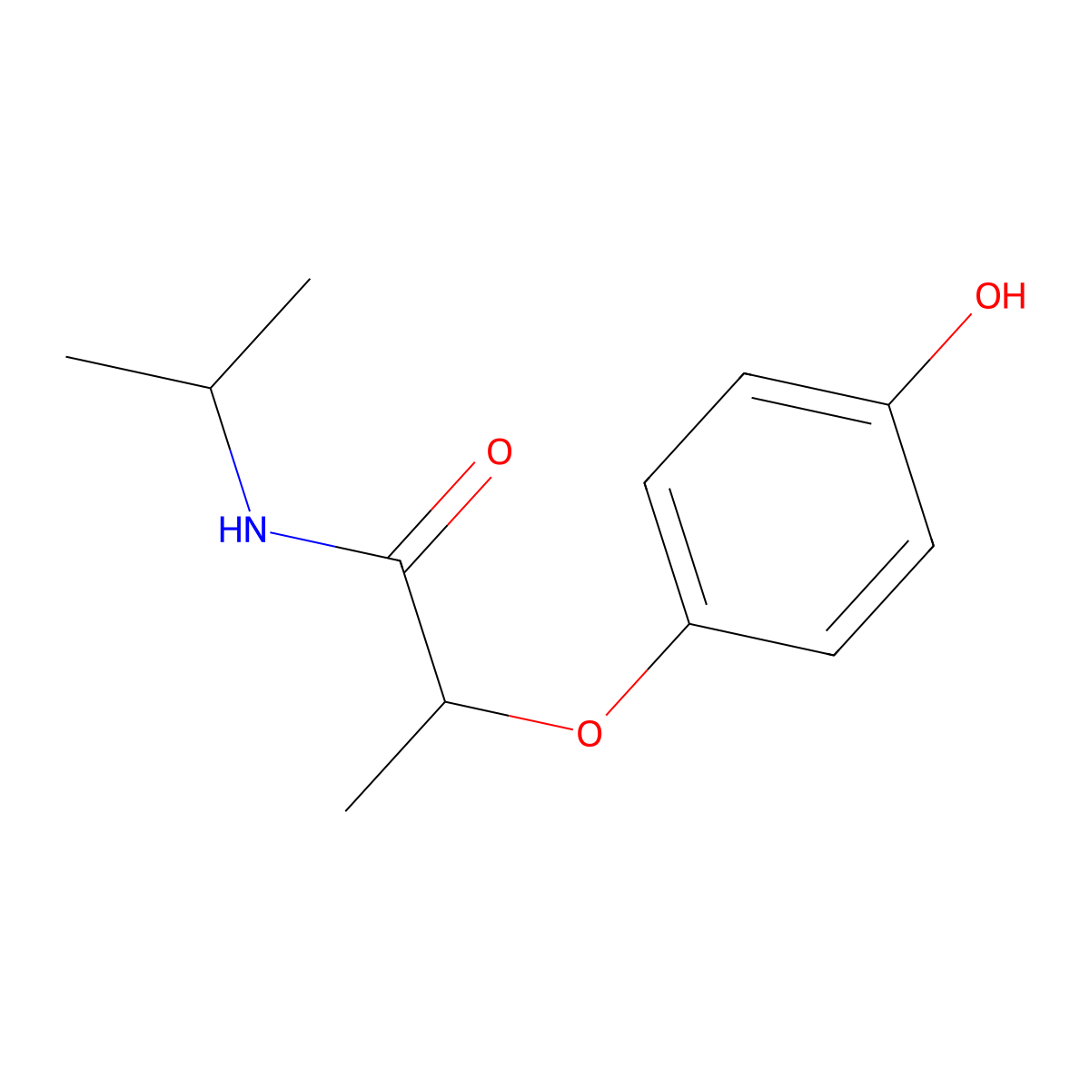 2-(4-hydroxyphenoxy)-N-(propan-2-yl)propanamide molecular structure, CAS 1094370-49-6