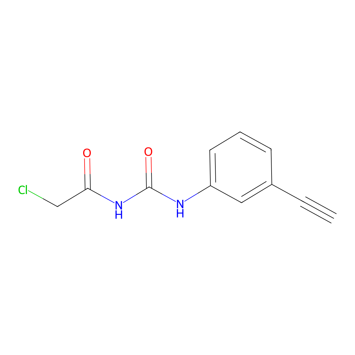 3-(2-Chloroacetyl)-1-(3-ethynylphenyl)urea molecular structure, CAS 1094370-91-8