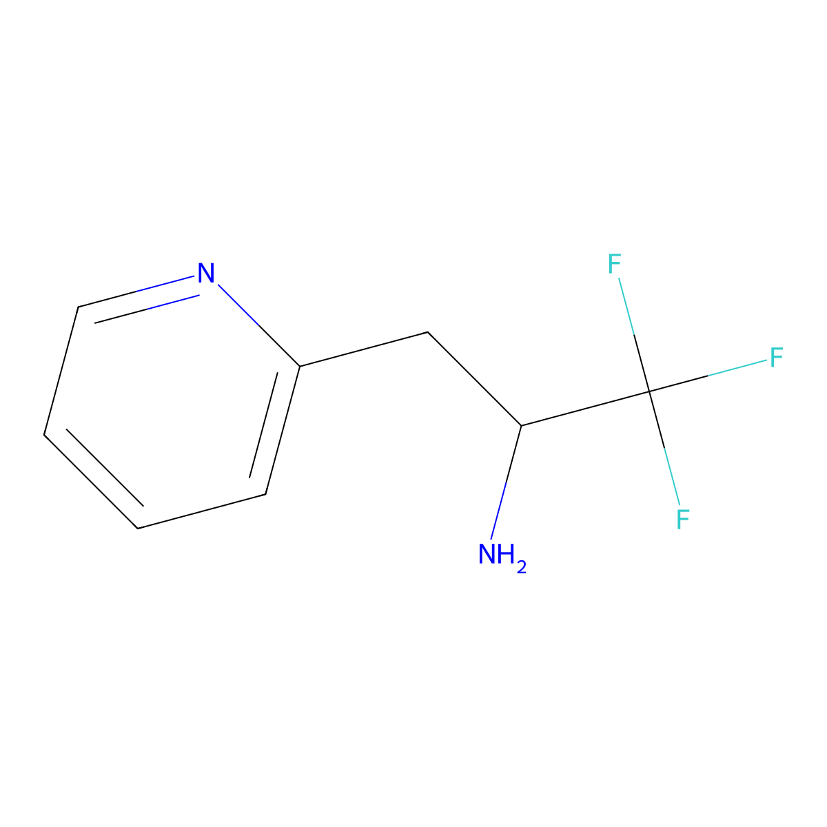 1,1,1-Trifluoro-3-(pyridin-2-yl)propan-2-amine molecular structure, CAS 1094372-75-4