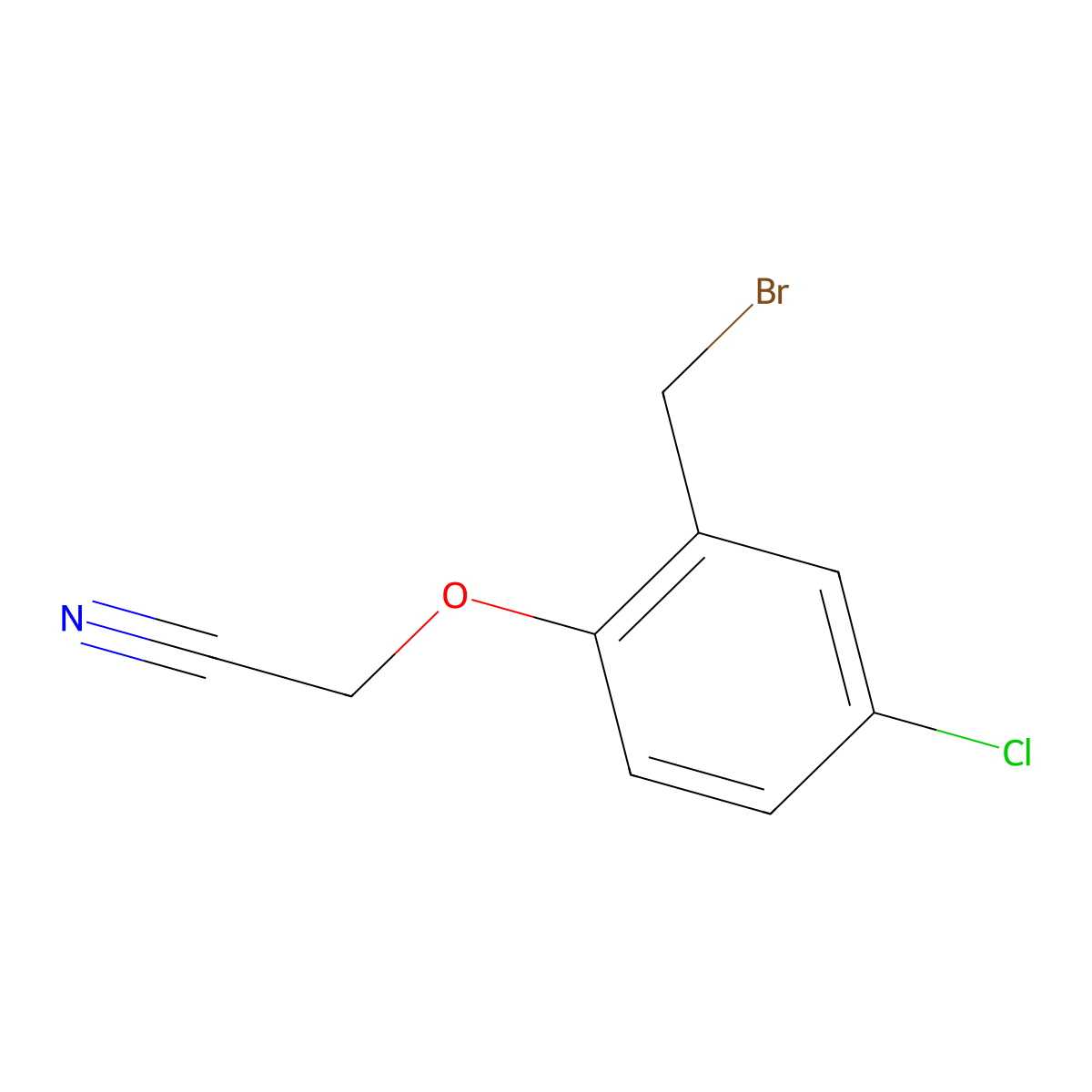 2-[2-(Bromomethyl)-4-chlorophenoxy]acetonitrile molecular structure, CAS 1094373-19-9