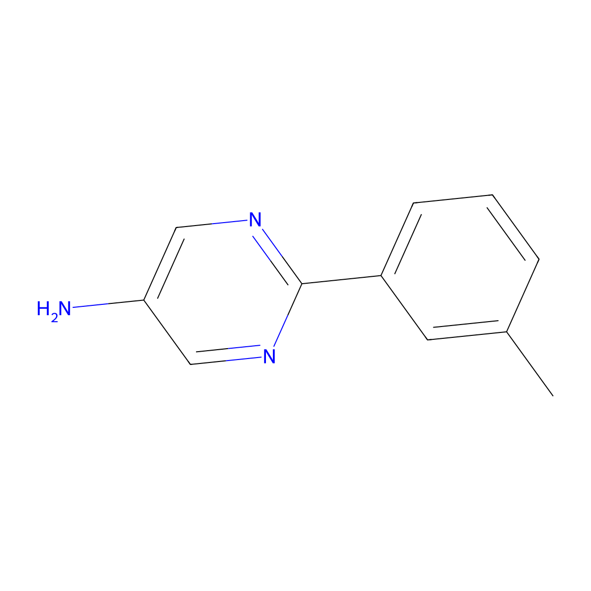 5-Amino-2-(3-tolyl)pyrimidine molecular structure, CAS 1094373-73-5
