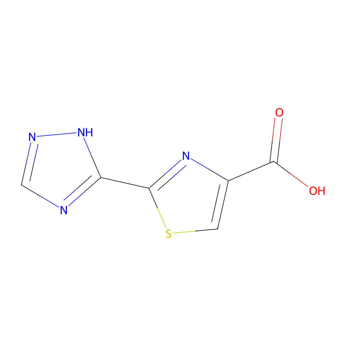 2-(4H-1,2,4-triazol-3-yl)-1,3-thiazole-4-carboxylic acid molecular structure, CAS 1094373-88-2
