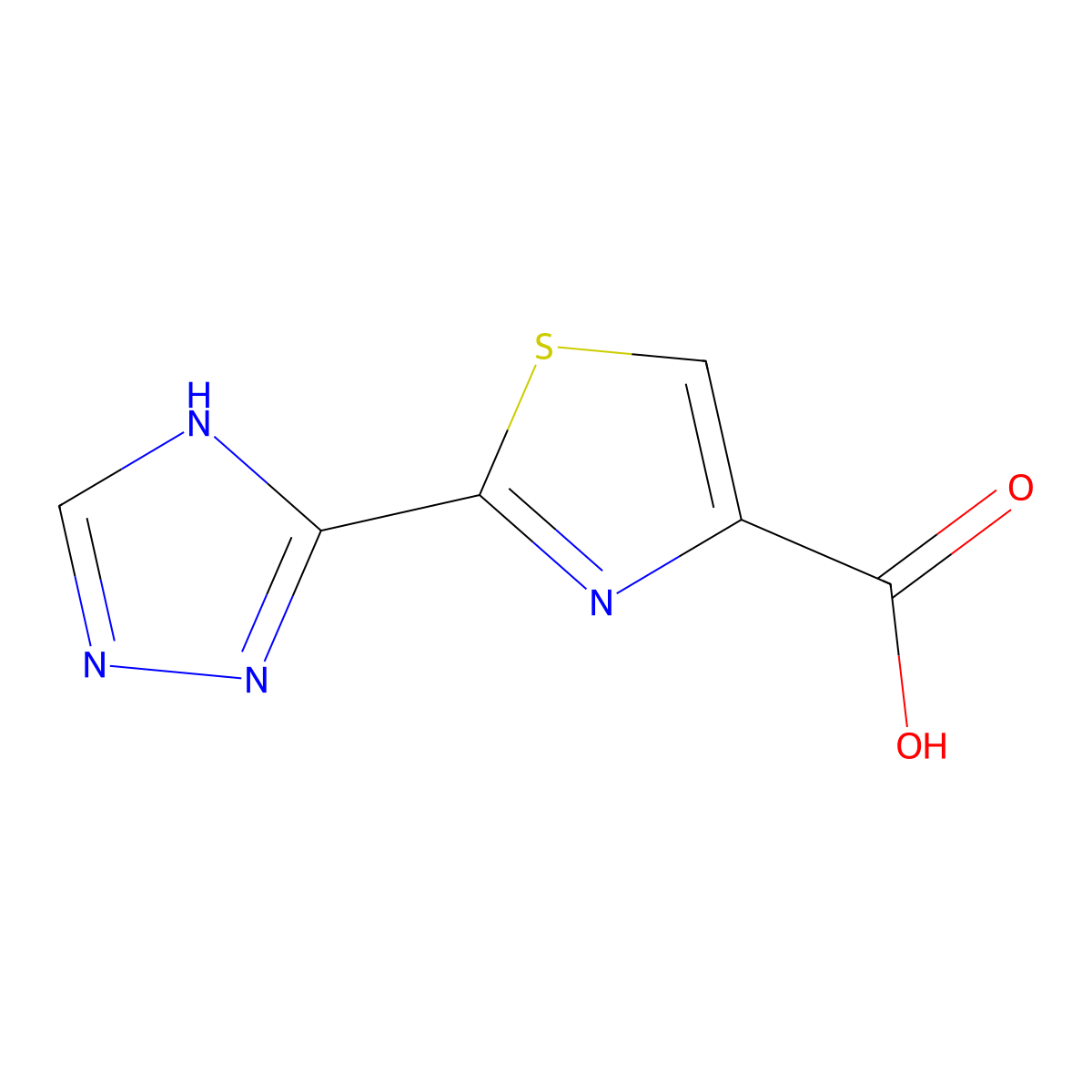 2-(4H-1,2,4-triazol-3-yl)-1,3-thiazole-4-carboxylic acid molecular structure, CAS 1094373-88-2