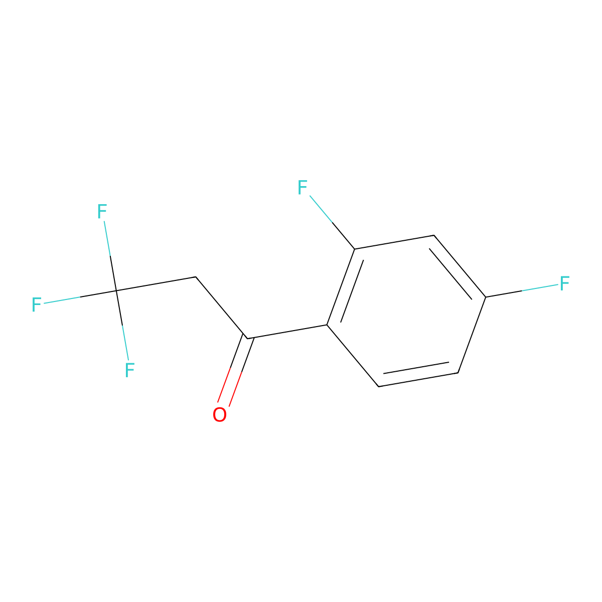 1-(2,4-Difluorophenyl)-3,3,3-trifluoropropan-1-one molecular structure, CAS 1094374-10-3