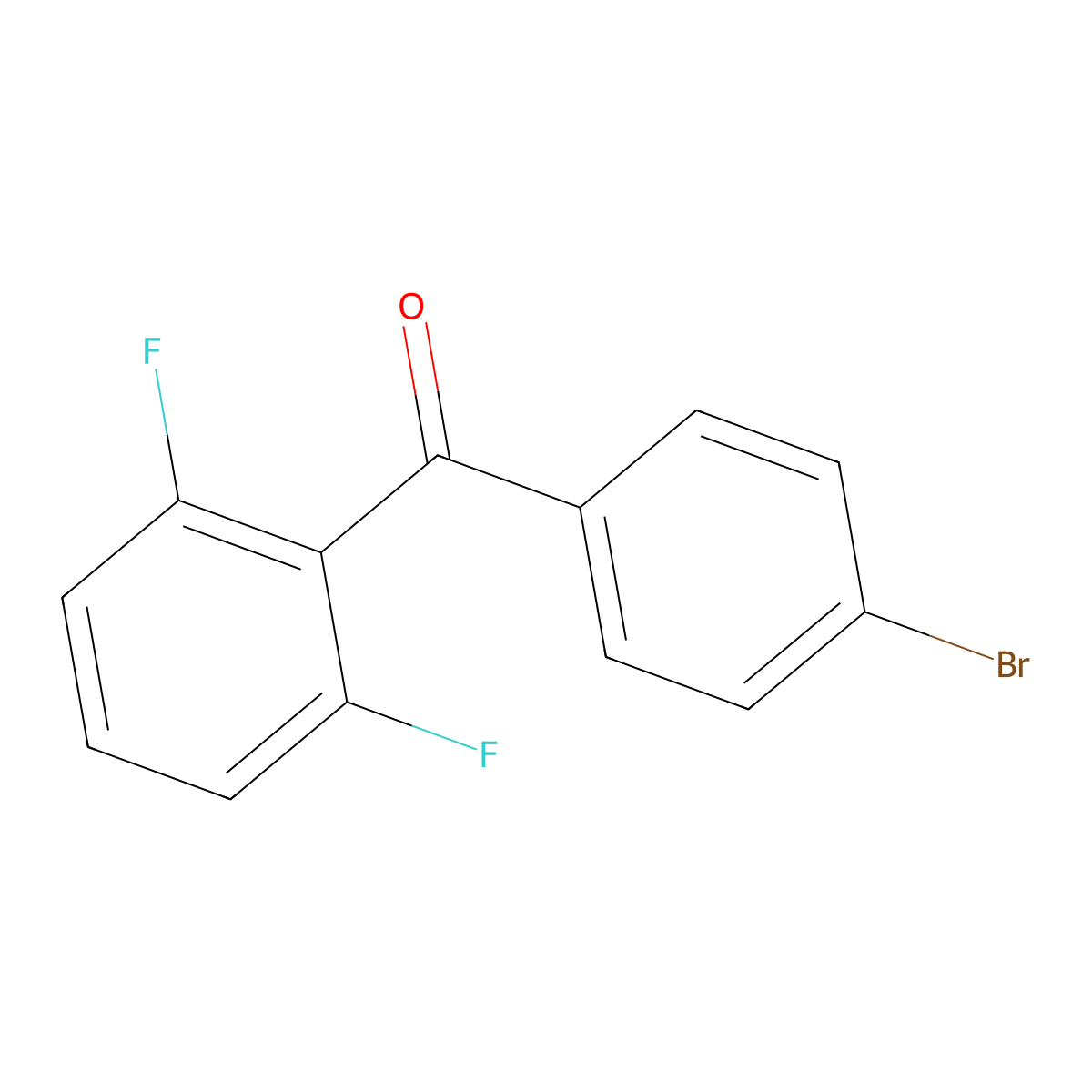 (4-Bromophenyl)(2,6-difluorophenyl)methanone molecular structure, CAS 1094374-96-5