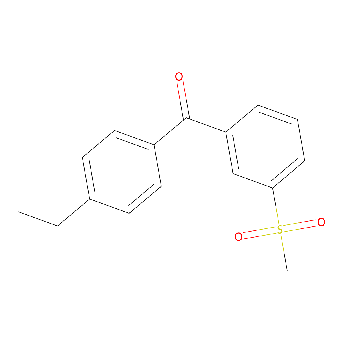 (4-Ethylphenyl)(3-methanesulfonylphenyl)methanone molecular structure, CAS 1094375-04-8
