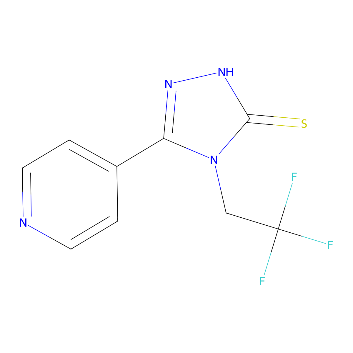 5-(pyridin-4-yl)-4-(2,2,2-trifluoroethyl)-4H-1,2,4-triazole-3-thiol molecular structure, CAS 1094377-03-3