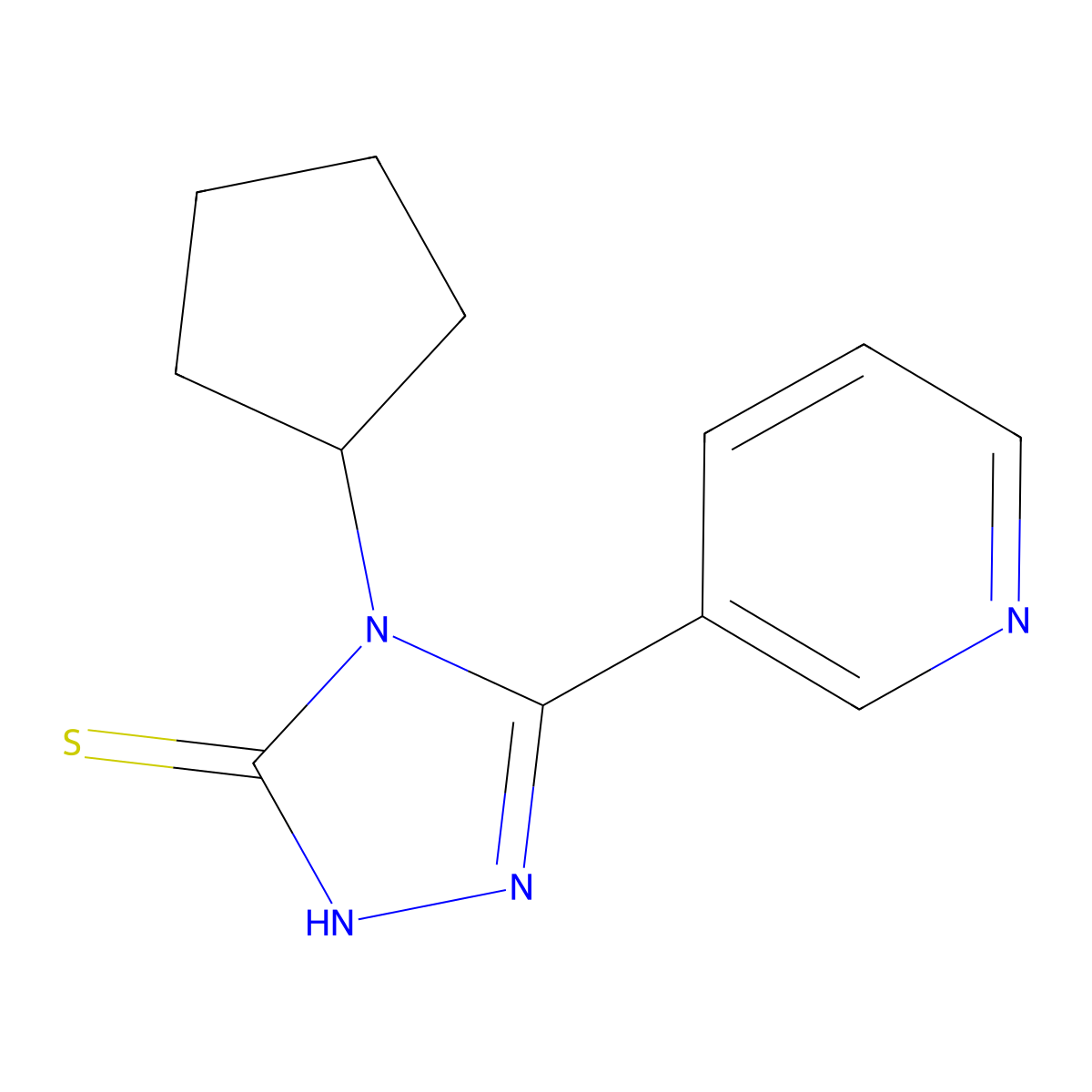 4-Cyclopentyl-5-(pyridin-3-yl)-4h-1,2,4-triazole-3-thiol molecular structure, CAS 1094377-06-6