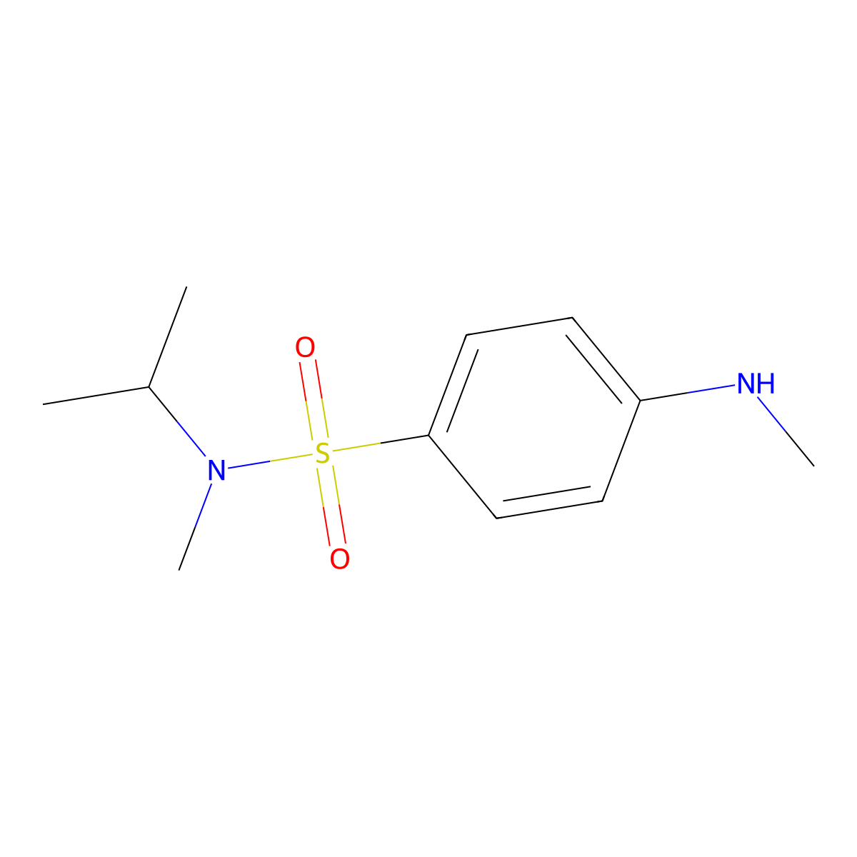 N-methyl-4-(methylamino)-N-(propan-2-yl)benzene-1-sulfonamide molecular structure, CAS 1094377-22-6