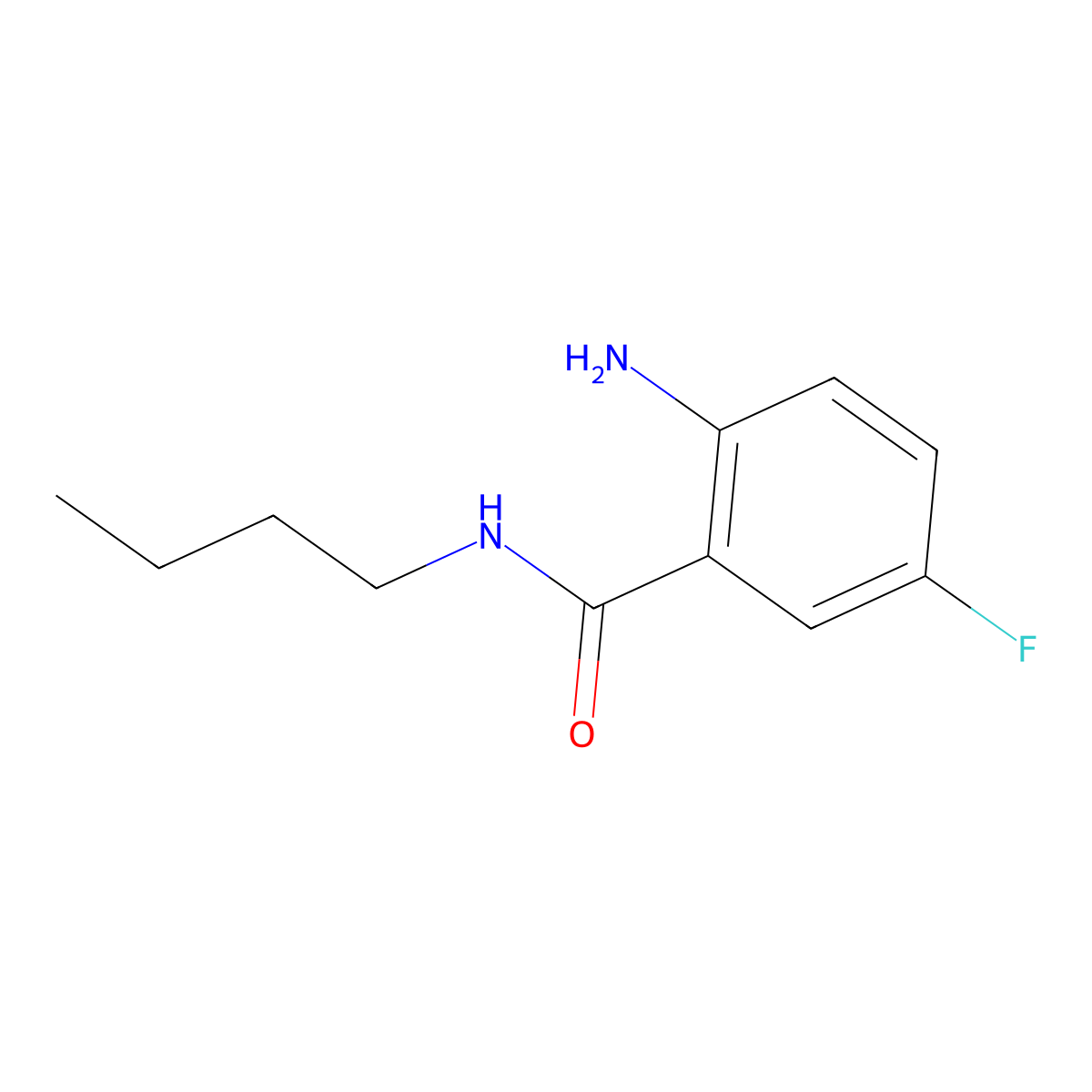 2-Amino-5-fluoro-N-butylbenzamide molecular structure, CAS 1094378-76-3