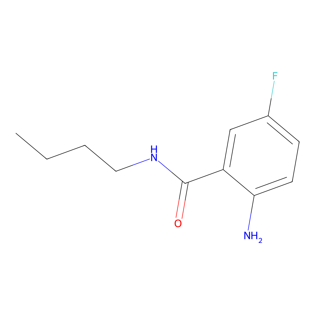2-Amino-5-fluoro-N-butylbenzamide molecular structure, CAS 1094378-76-3