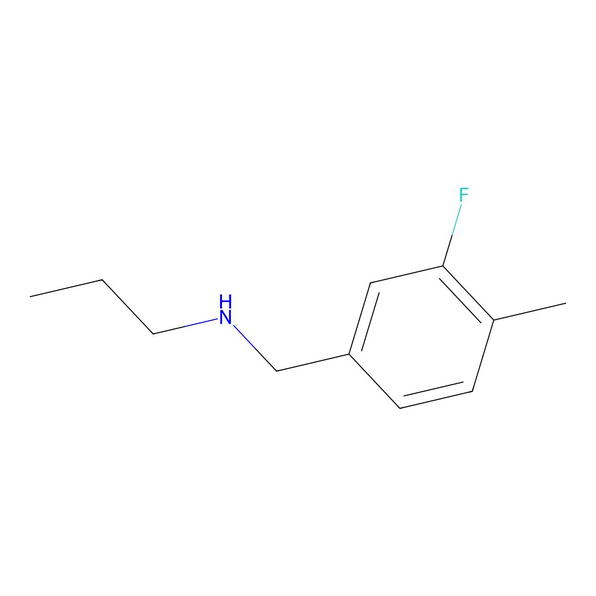 [(3-Fluoro-4-methylphenyl)methyl](propyl)amine molecular structure, CAS 1094378-94-5