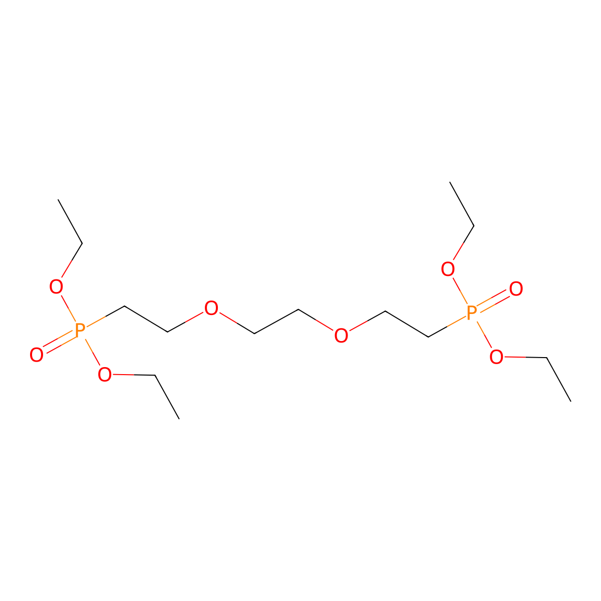 (2-[2-[2-(Diethoxy-phosphoryl)-ethoxy]-ethoxy]-ethyl)-phosphonic acid diethyl ester molecular structure, CAS 109438-35-9