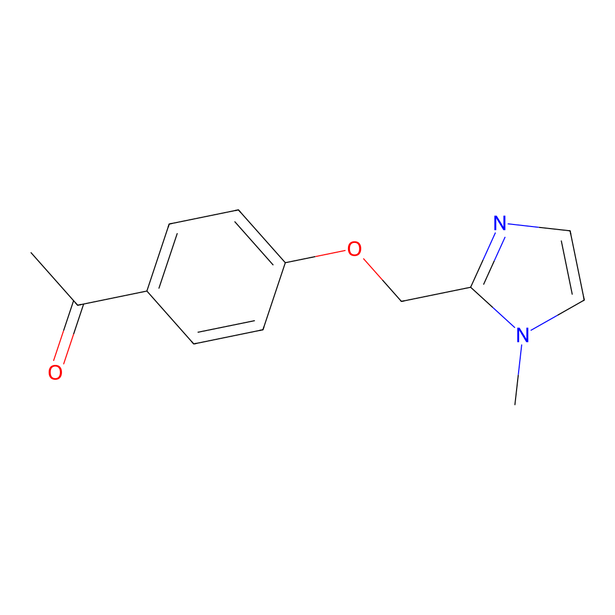 1-{4-[(1-methyl-1H-imidazol-2-yl)methoxy]phenyl}ethan-1-one molecular structure, CAS 1094382-05-4