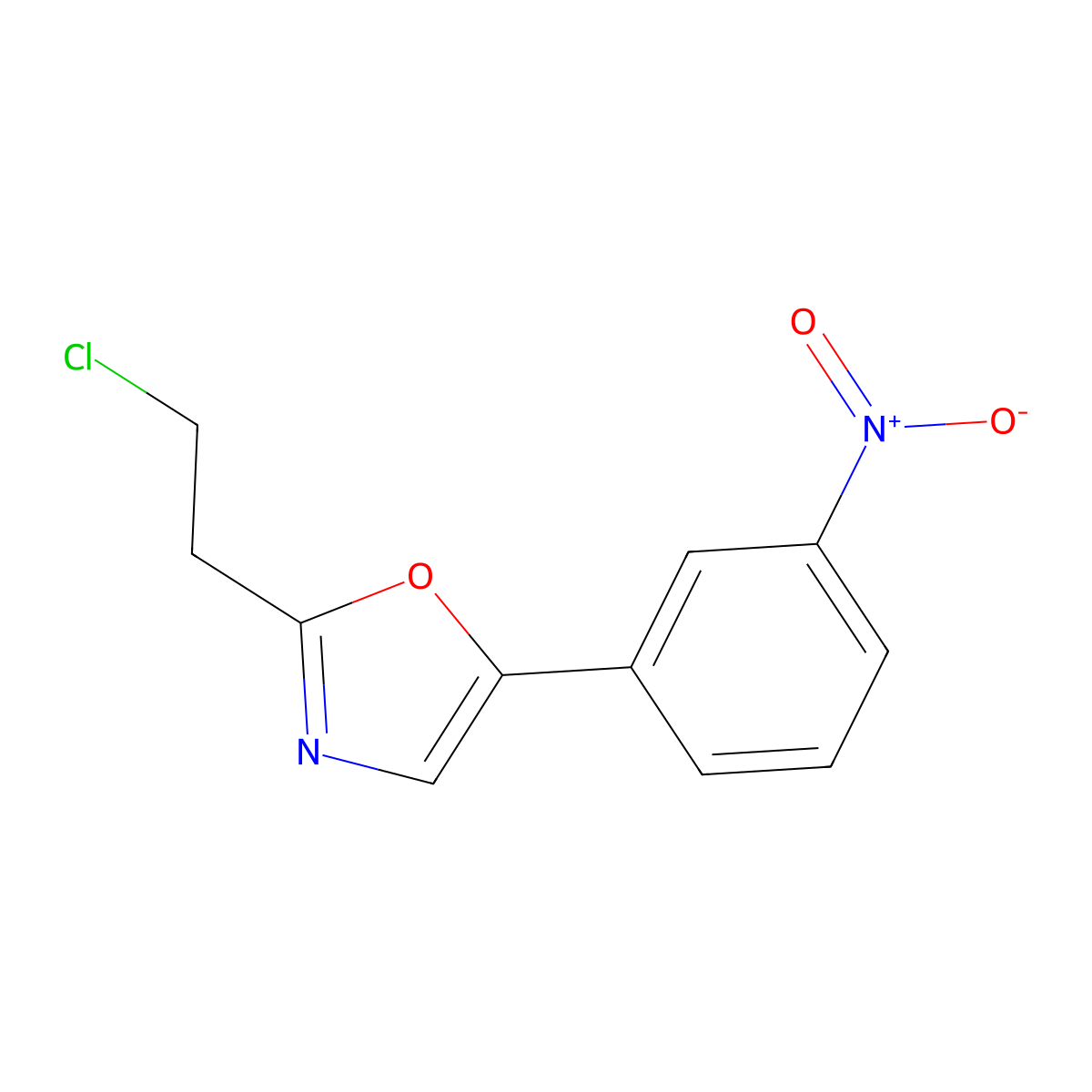 2-(2-Chloroethyl)-5-(3-nitrophenyl)-1,3-oxazole molecular structure, CAS 1094382-62-3