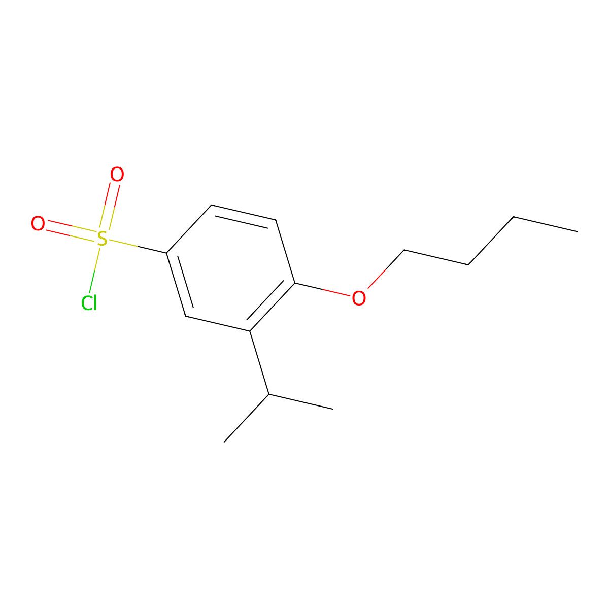 4-Butoxy-3-(propan-2-yl)benzene-1-sulfonyl chloride molecular structure, CAS 1094384-92-5