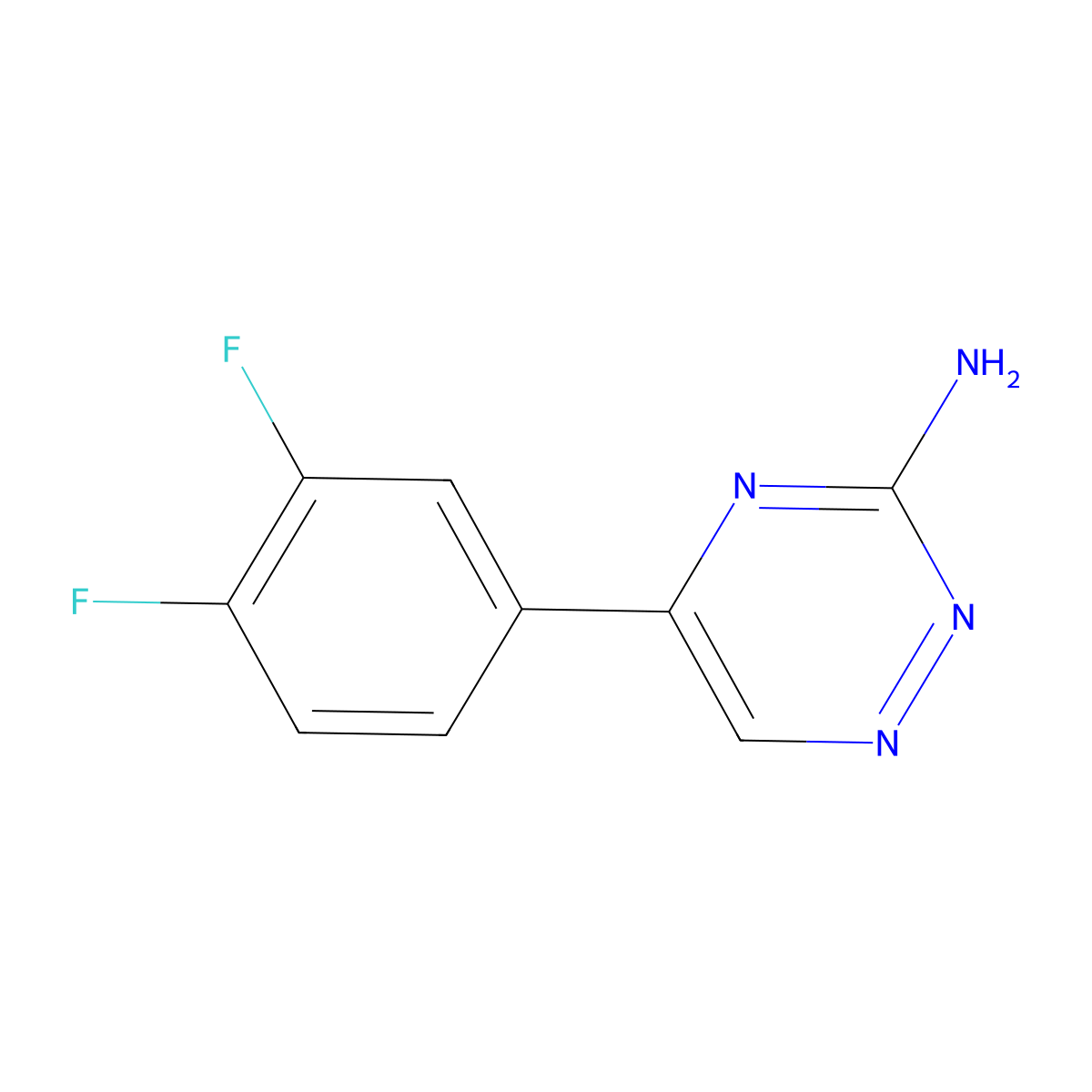 5-(3,4-Difluorophenyl)-1,2,4-triazin-3-amine molecular structure, CAS 1094385-30-4