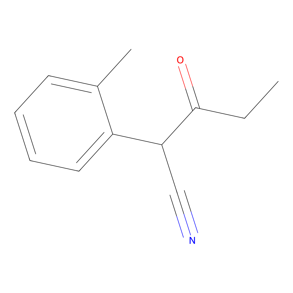 2-(2-Methylphenyl)-3-oxopentanenitrile molecular structure, CAS 1094385-98-4