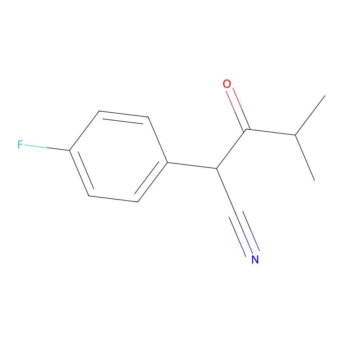 2-(4-Fluorophenyl)-4-methyl-3-oxopentanenitrile molecular structure, CAS 1094386-51-2
