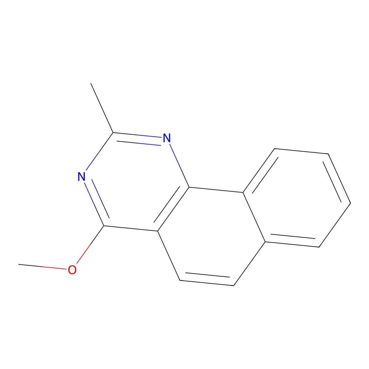 4-Methoxy-2-methylbenzo[h]quinazoline molecular structure, CAS 109439-12-5