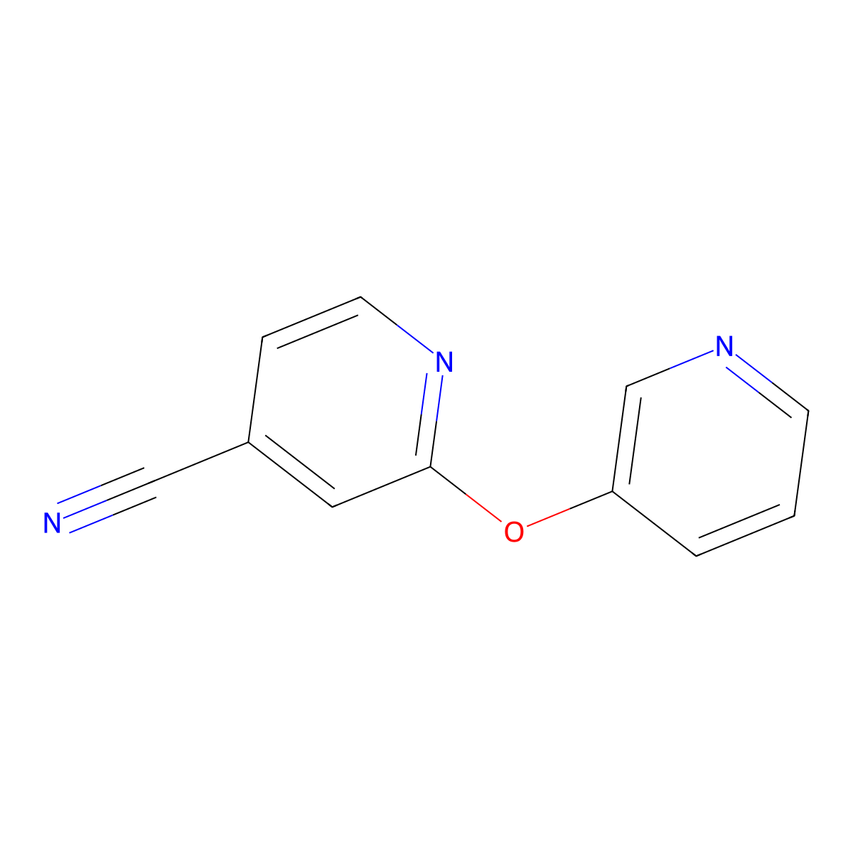 2-(3-Pyridinyloxy)-4-pyridinecarbonitrile molecular structure, CAS 1094392-34-3
