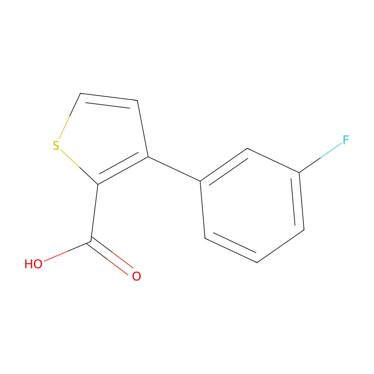 3-(3-Fluorophenyl)thiophene-2-carboxylic acid molecular structure, CAS 1094393-17-5