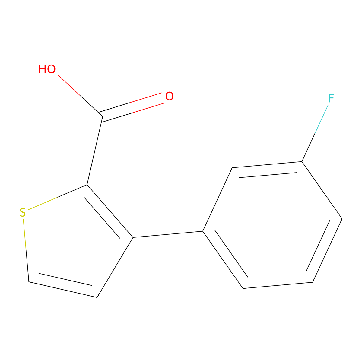 3-(3-Fluorophenyl)thiophene-2-carboxylic acid molecular structure, CAS 1094393-17-5
