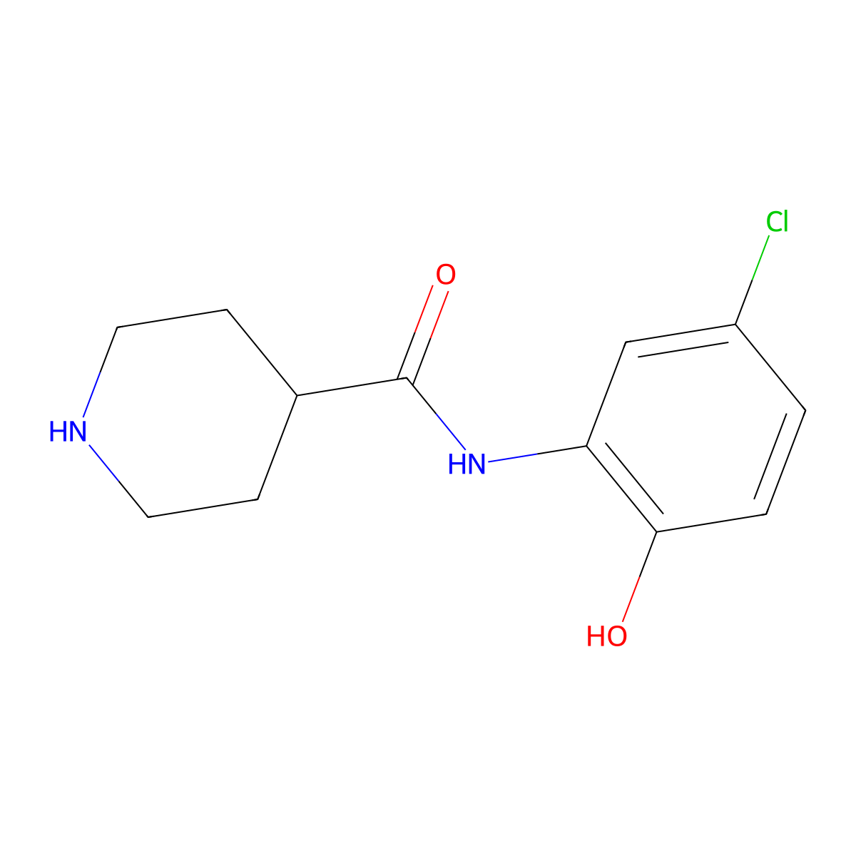 N-(5-chloro-2-hydroxyphenyl)piperidine-4-carboxamide molecular structure, CAS 1094393-29-9