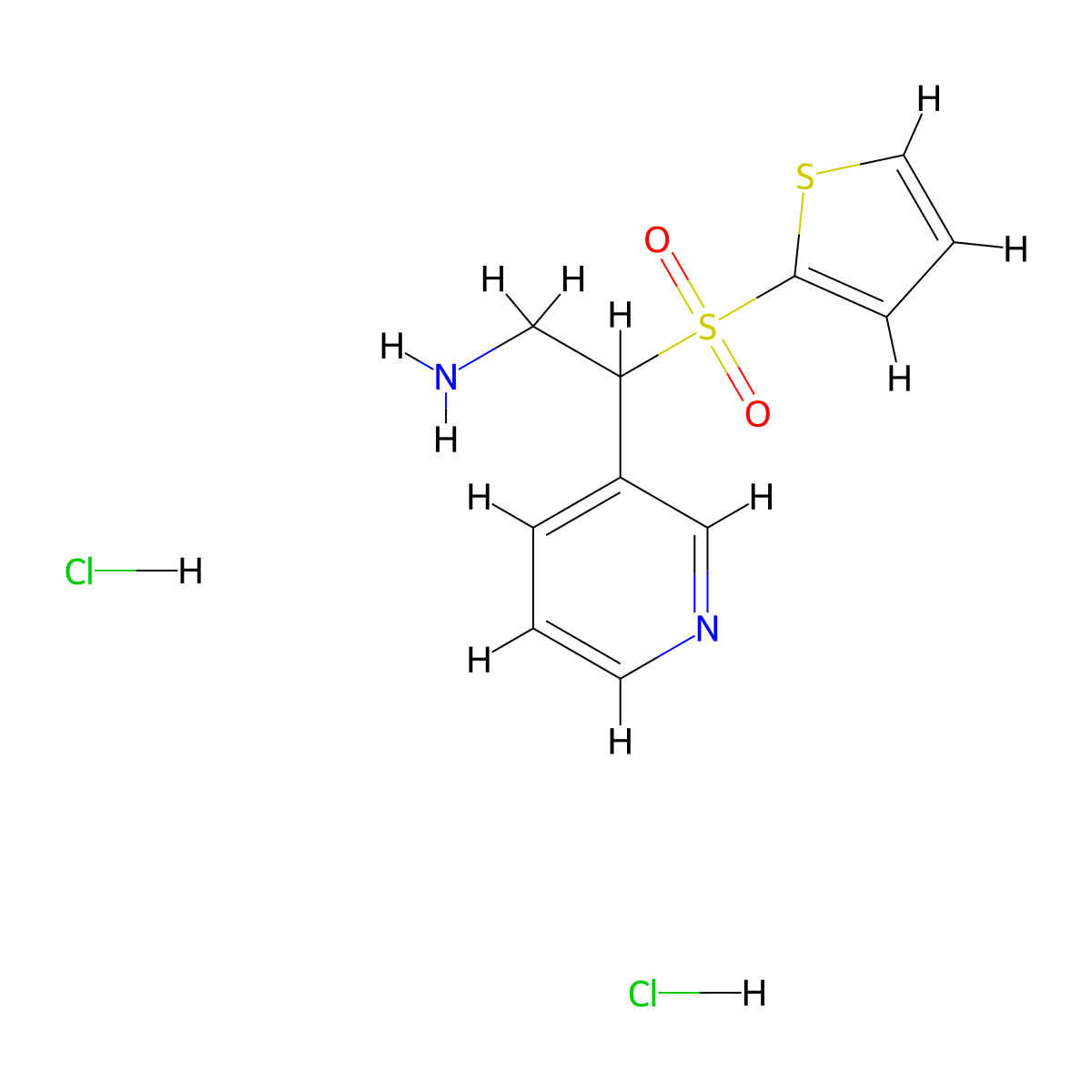 2-(Pyridin-3-yl)-2-[(thien-2-yl)sulfonyl]ethylamine dihydrochloride molecular structure, CAS 1094394-78-1