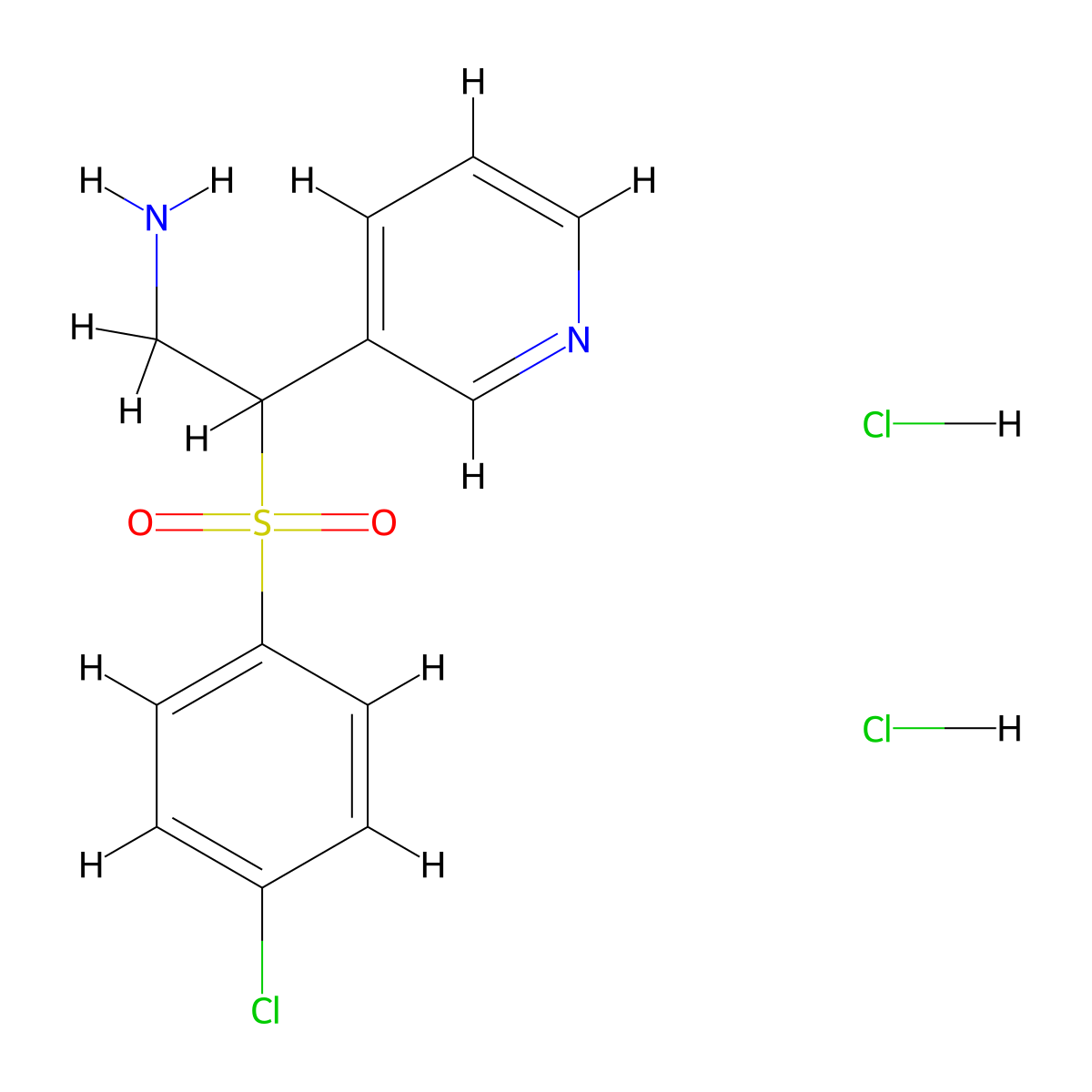 2-[(4-Chlorophenyl)sulfonyl]-2-(pyridin-3-yl)ethylamine dihydrochloride molecular structure, CAS 1094395-61-5
