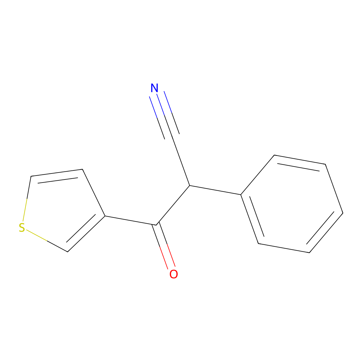 3-Oxo-2-phenyl-3-(thiophen-3-yl)propanenitrile molecular structure, CAS 1094395-94-4
