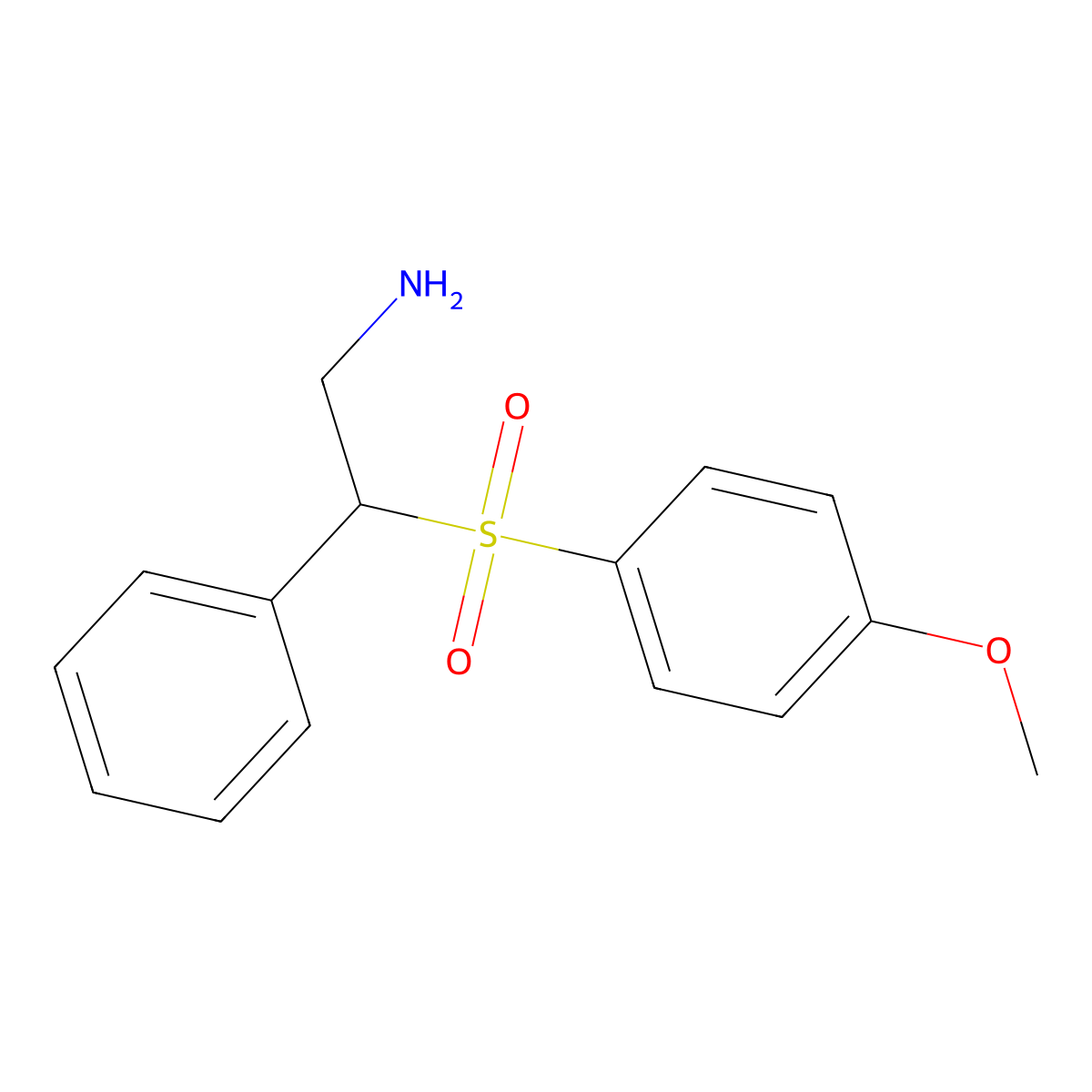 2-[(4-Methoxyphenyl)sulfonyl]-2-phenylethanamine molecular structure, CAS 1094397-37-1