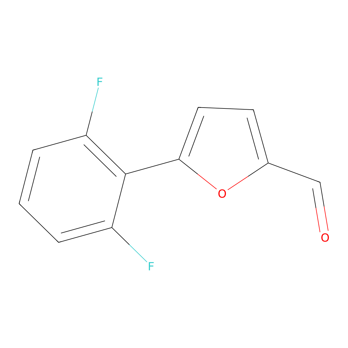 5-(2,6-Difluorophenyl)furan-2-carbaldehyde molecular structure, CAS 1094399-13-9