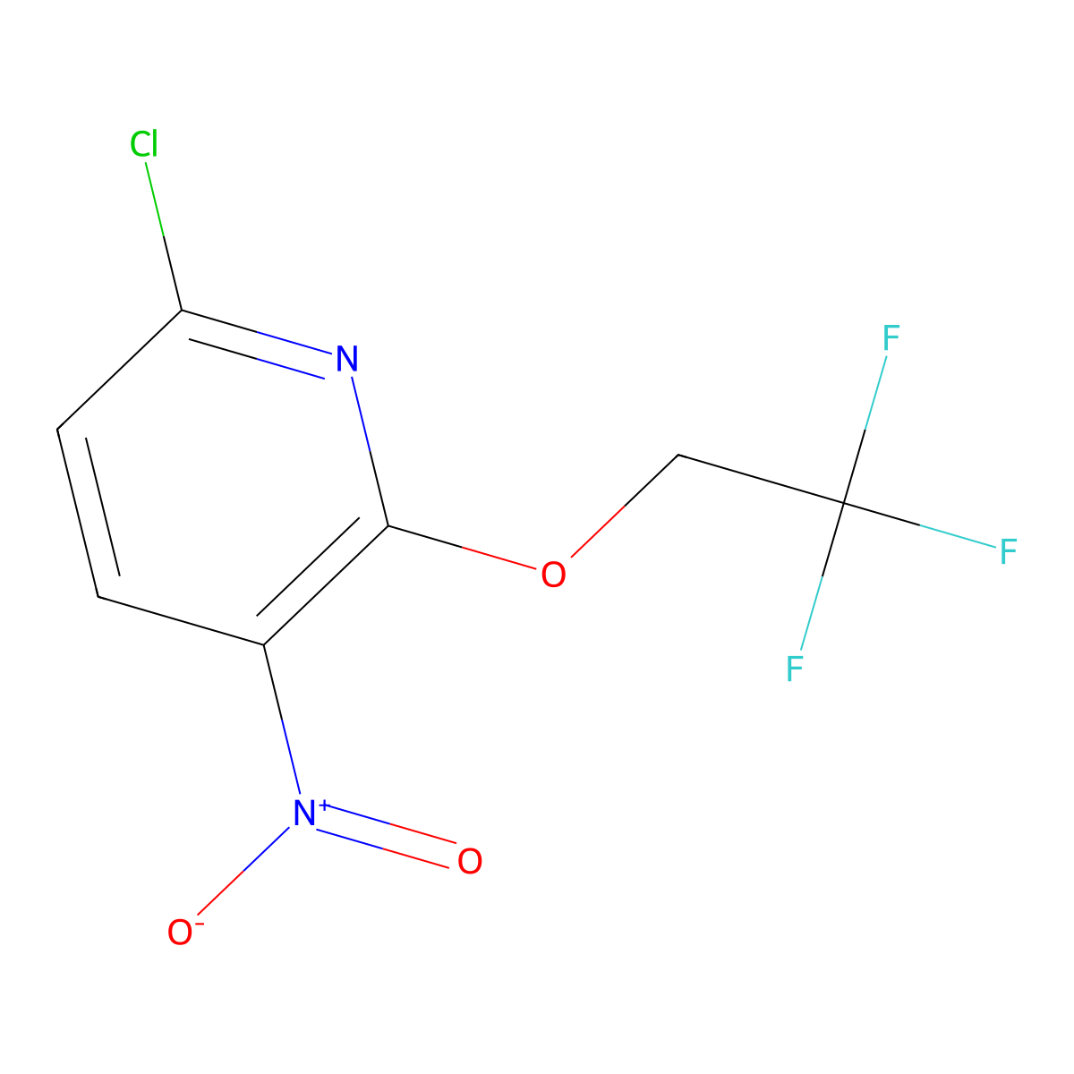 6-Chloro-3-nitro-2-(2,2,2-trifluoroethoxy)pyridine molecular structure, CAS 1094399-86-6