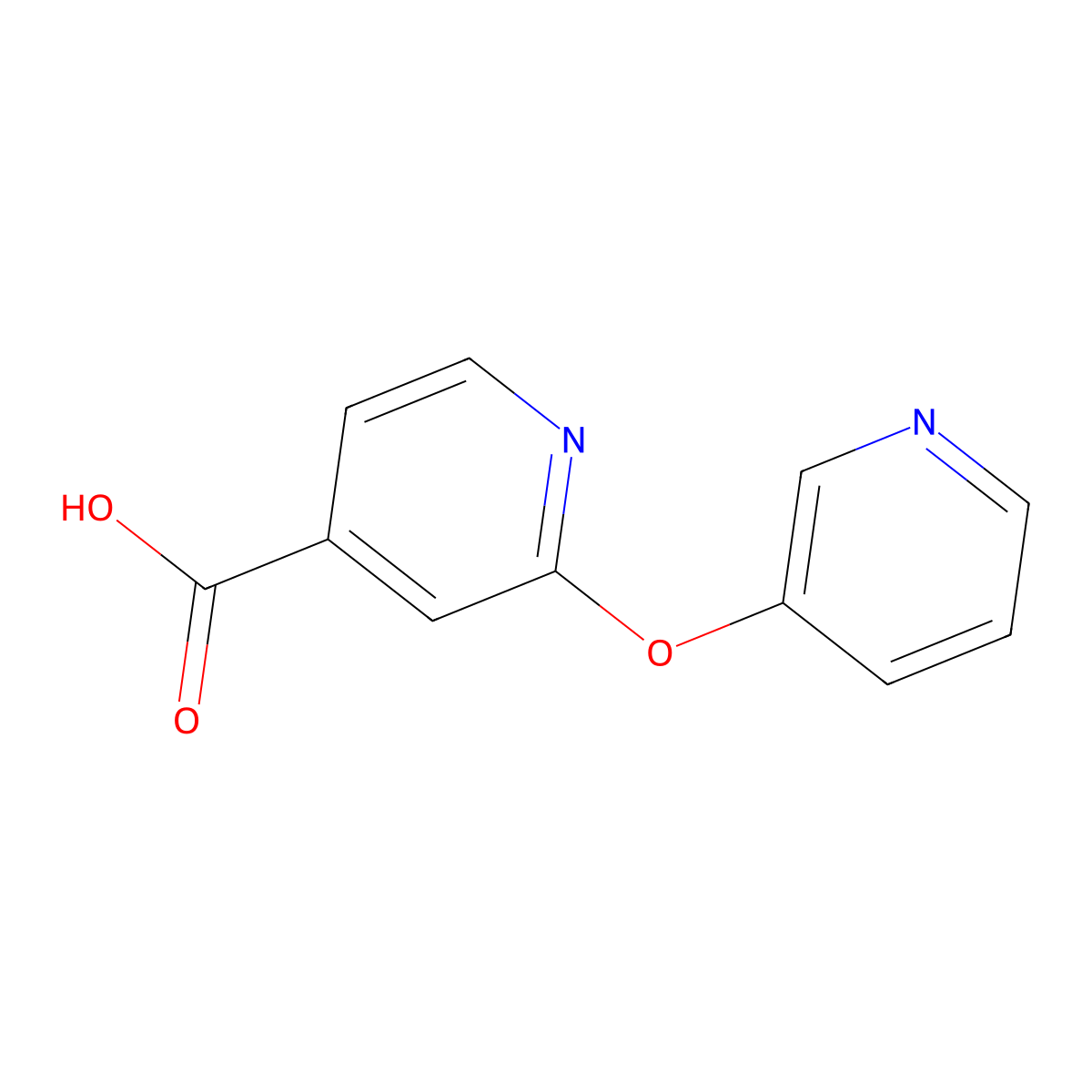 2-(Pyridin-3-yloxy)pyridine-4-carboxylic acid molecular structure, CAS 1094402-21-7