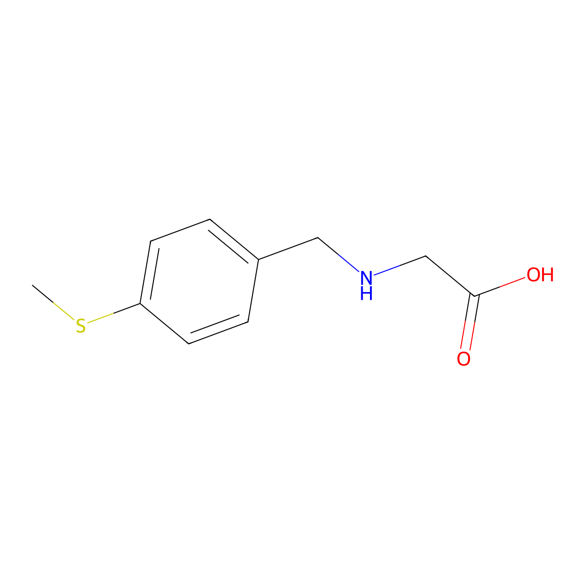 (4-Methylsulfanyl-benzylamino)-acetic acid molecular structure, CAS 1094404-05-3