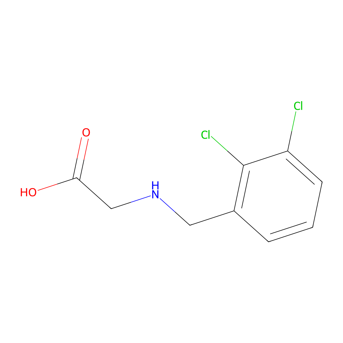 (2,3-Dichloro-benzylamino)-acetic acid molecular structure, CAS 1094404-11-1