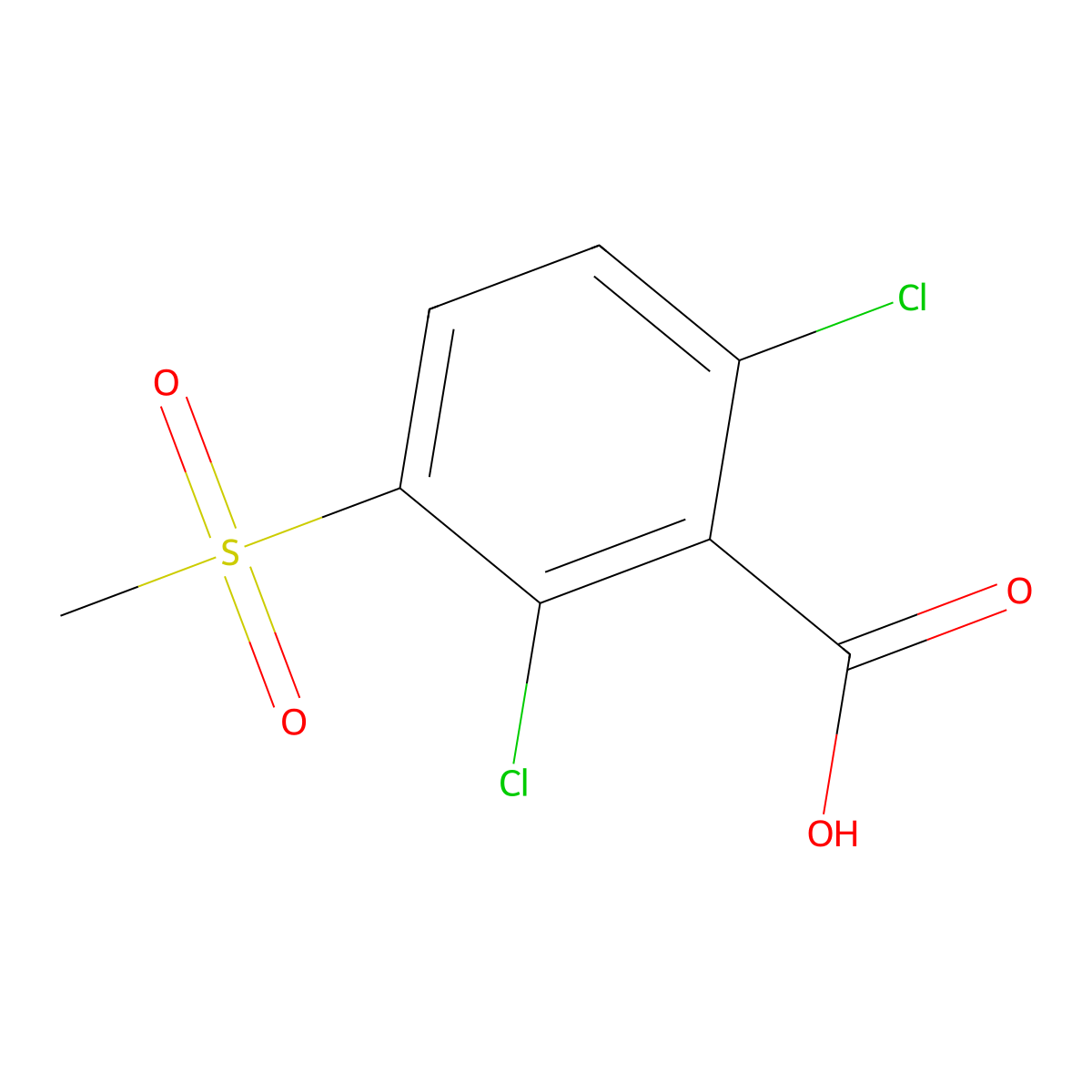 2,6-Dichloro-3-methanesulfonylbenzoic acid molecular structure, CAS 1094404-69-9