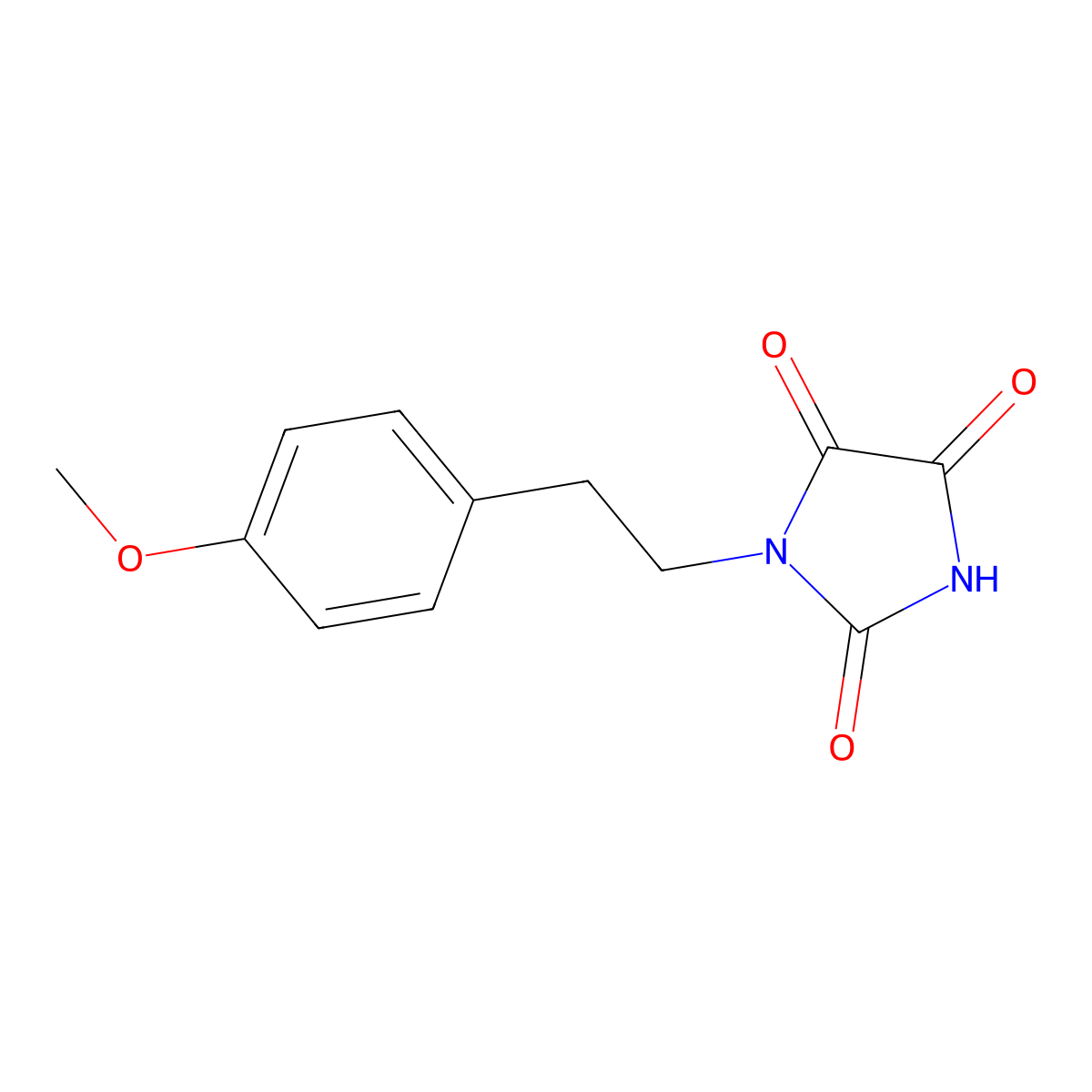 1-[2-(4-Methoxyphenyl)ethyl]imidazolidine-2,4,5-trione molecular structure, CAS 1094408-14-6