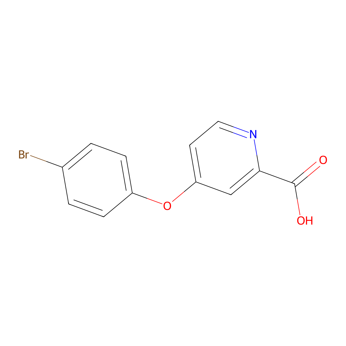 4-(4-Bromophenoxy)pyridine-2-carboxylic acid molecular structure, CAS 1094408-46-4