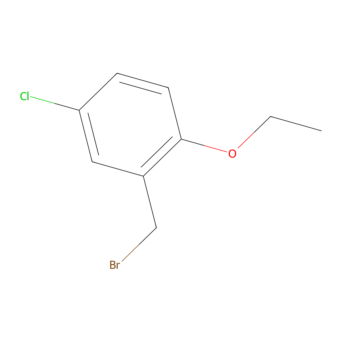 2-(Bromomethyl)-4-chloro-1-ethoxybenzene molecular structure, CAS 1094411-26-3