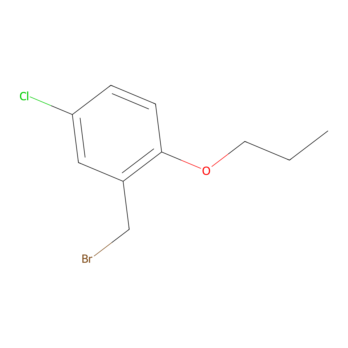 2-(Bromomethyl)-4-chloro-1-propoxybenzene molecular structure, CAS 1094411-29-6
