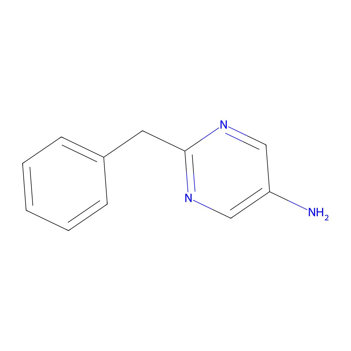 2-Benzylpyrimidin-5-amine molecular structure, CAS 1094411-82-1