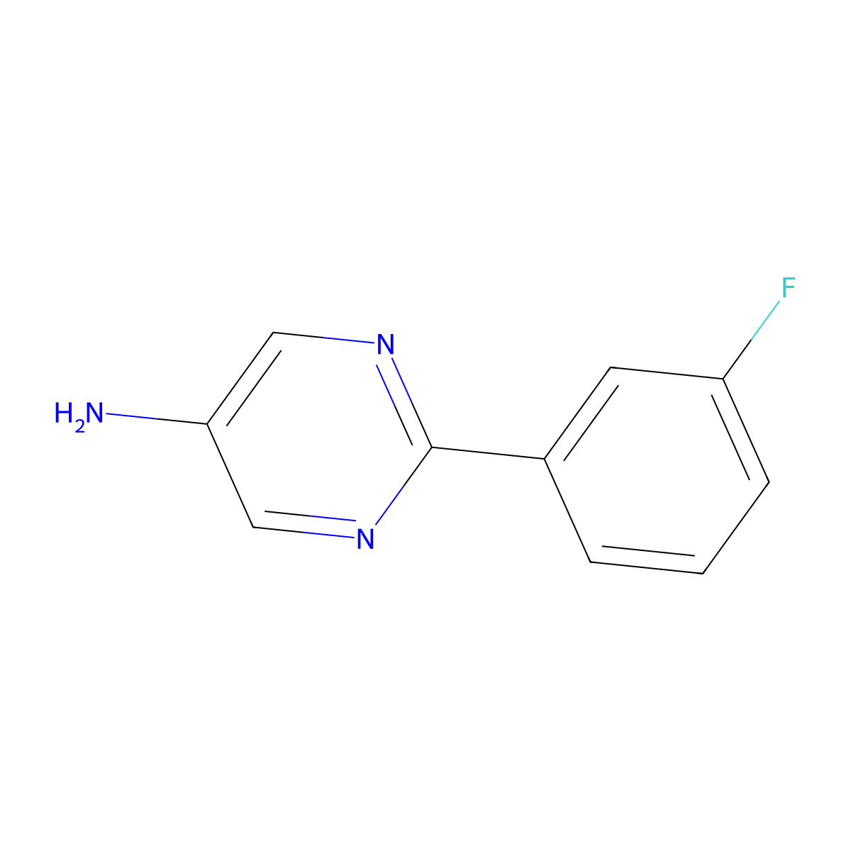 2-(3-Fluorophenyl)pyrimidin-5-amine molecular structure, CAS 1094411-86-5