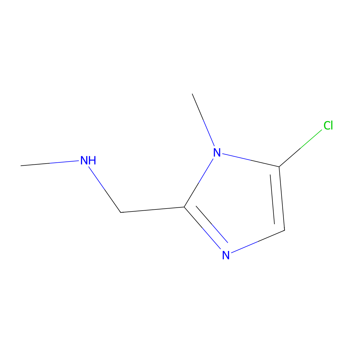 [(5-chloro-1-methyl-1H-imidazol-2-yl)methyl](methyl)amine molecular structure, CAS 1094415-06-1