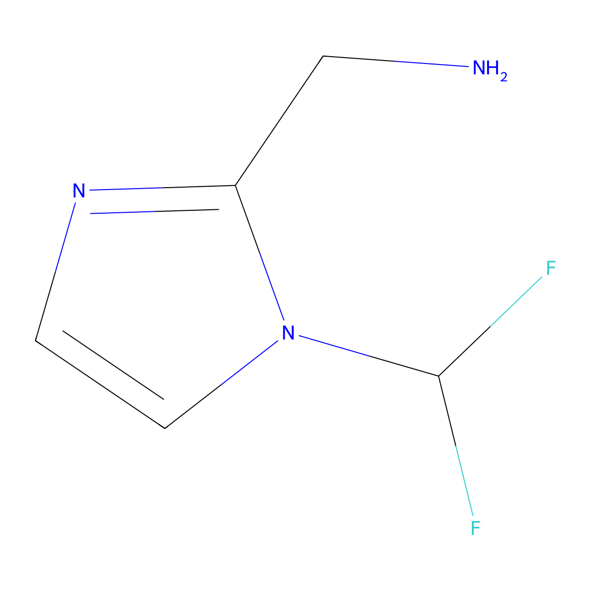 (1-(difluoromethyl)-1H-imidazol-2-yl)methanamine molecular structure, CAS 1094415-91-4