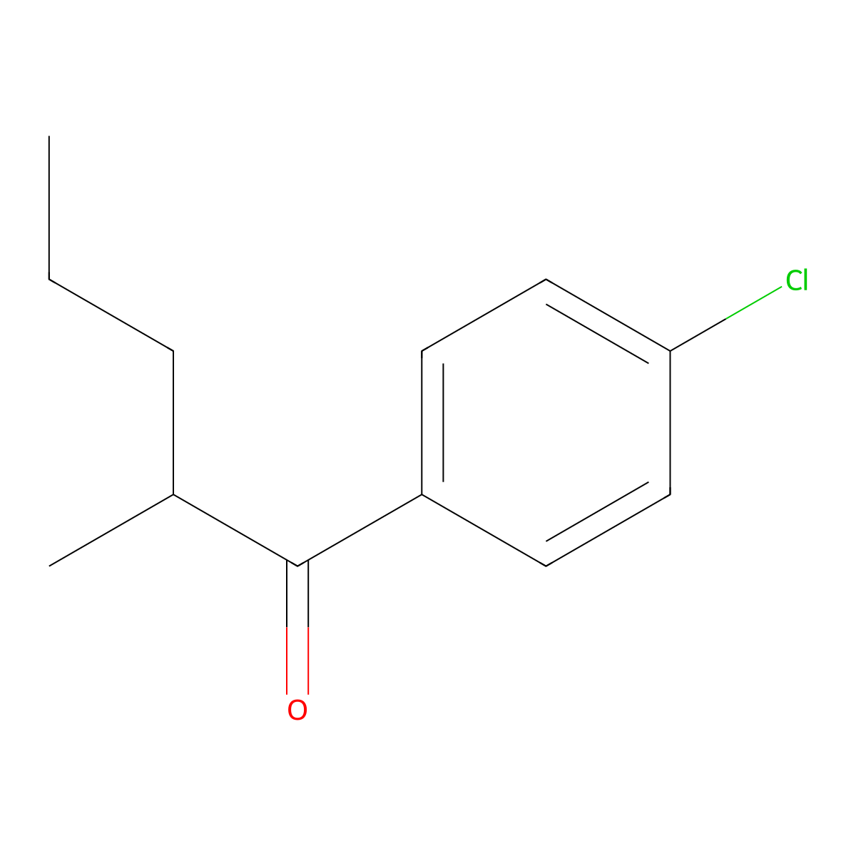 1-(4-Chlorophenyl)-2-methylpentan-1-one molecular structure, CAS 1094416-99-5